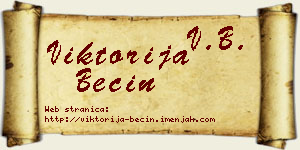 Viktorija Becin vizit kartica